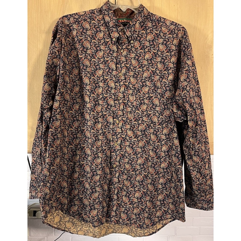 Tango By Max Raab Shirt XL LS Button Down‎ Paisley